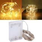 100 LED SMD 06033 x pilas AA caja lámpara de hadas luz decorativa, DC 5V, 10m Yellow Light