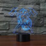 Lámpara de mesa colorida de la luz de la visión de la forma 3D LED de la máscara del fuego, versión del tacto de la grieta