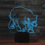 Lámpara de mesa colorida de la luz de la visión de la forma 3D LED del oso, versión del tacto del USB