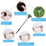 10 PCS Energía solar Lámpara de césped al aire libre Acero inoxidable IP65 Luz LED decorativa impermeable para jardín - Imagen 5