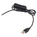 Cable de alimentación con conector eléctrico USB para barra de luces LED, con interruptor, longitud del cable: 1 m