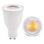GU10 10W SMD 2835 16 LED 2700-3100K Alto brillo Sin parpadeo Lámpara Copa Foco de ahorro de energía, CA 90-265V, 10W
