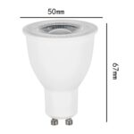 GU10 8W SMD 2835 16 LED 2700-3100K Alto brillo Sin parpadeo Lámpara Copa Foco de ahorro de energía, CA 90-265V, 8W - Imagen 4