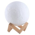 Luz nocturna LED de bajo consumo con carga USB y base de soporte de madera, Touch 7-color(8cm) - Imagen 3