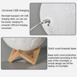 Luz nocturna LED de bajo consumo con carga USB y base de soporte de madera, Touch 2-color(8cm) - Imagen 4