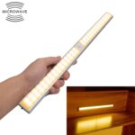 2.8W 40 LEDs Pantalla ancha blanca cálida Sensor de cuerpo humano inteligente Luz LED Luz de gabinete de pasillo, Versión de carga USB