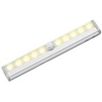 0,8 W 10 LED Luz blanca cálida Pantalla estrecha Luz de sensor de cuerpo humano inteligente Luz LED para gabinete de pasillo, Versión de carga USB - Imagen 2