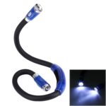 Luces de lectura LED con protección ocular flexible DAMOIL, Linterna estéreo creativa de doble cabeza con manos libres para el cuello, luz de trabajo, lámpara automática con 4 luces LED y almohadilla para el cuello con agarre de goma suave