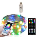 Decoración de Navidad Control remoto de cadena de cadena de alambre de cobre USB y control de aplicaciones móviles Bluetooth, longitud: 5m 50 LEDs