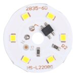 3W 6 LED SMD 2835 Módulo LED Lámpara Fuente de iluminación de techo, CA 220V Luz blanca cálida