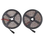 2 uds tablero desnudo 2835 SMD luz blanca regulable/luz cálida LED cuerda de luz, 60 LED/m, longitud: 5m, 12V 2A 100-240V, 2835 SMD LED, 5m x 2