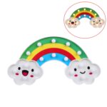 Luz de decoración LED blanca cálida con forma de arco iris creativa, 2 x pilas AA alimentadas fiesta festival mesa boda lámpara luz nocturna