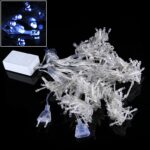Cadena de luces para cortina de 300 LED con junta final, controlador multifunción y memoria resistente al agua, enchufe europeo, CA 220V, White Light EU Plug
