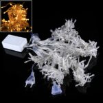 Cadena de luces para cortina de 300 LED con junta final, controlador multifunción y memoria resistente al agua, enchufe europeo, CA 220V, Warm White EU Plug