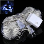 Luz de cadena reticular de 200 LED con junta final y controlador multifunción, enchufe de EE. UU., CA 110 V, White Light US Plug