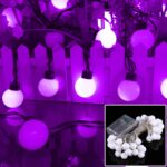 Cadena de luces con 40 LED, 3 pilas AA, 3 modos, CC 4,5 V, 4m Purple Light