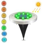 8 LED Colorido Regulable Solar Exterior Jardín Césped Tipo de sensor de luz Control de luz inteligente Luz enterrada