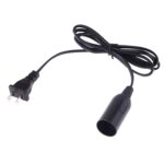Portalámparas con tapa de alambre E14, toma de corriente para lámpara con cable de extensión de 1,2 m, enchufe pequeño para Reino Unido, US Plug, 1.5m