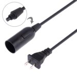 Portalámparas con tapa de alambre E14, toma de corriente para lámpara con cable de extensión de 1,2 m, enchufe pequeño para Reino Unido, US Plug, 1.5m - Imagen 3