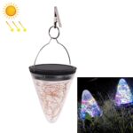 Lámpara colgante cónica de luz de estrella de energía solar IP55 Luz de decoración de jardín al aire libre impermeable