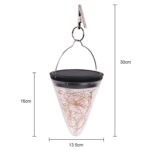 Lámpara colgante cónica de luz de estrella de energía solar IP55 Luz de decoración de jardín al aire libre impermeable - Imagen 3