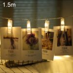 10 LEDs 2 pilas AA caja cadena lámpara luz decorativa para colgar cuadros en el hogar, fiesta DIY, boda, decoración navideña, 1.5m