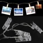 10 LEDs 2 pilas AA caja cadena lámpara luz decorativa para colgar cuadros en el hogar, fiesta DIY, boda, decoración navideña, 1.5m - Imagen 3