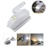 0.3W Bisagra interior universal Lámpara con sensor LED Armario 3 LED Luz nocturna Bombilla de encendido/apagado automático, 1 PCS White Light