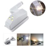 0.3W Bisagra interior universal Lámpara con sensor LED Armario 3 LED Luz nocturna Bombilla de encendido/apagado automático, 1 PCS Warm White