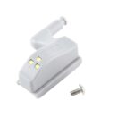 10 Uds 0,3 W bisagra interior Universal lámpara con Sensor LED armario 3 LED luz nocturna bombilla de encendido/apagado automático, 10 PCS White Light - Imagen 4