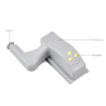 10 Uds 0,3 W bisagra interior Universal lámpara con Sensor LED armario 3 LED luz nocturna bombilla de encendido/apagado automático, 10 PCS Warm White - Imagen 5