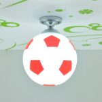 Sala de estar creativa, restaurante, cafetería, lámpara LED con forma de balón de fútbol, luz de techo, diámetro: 20 cm