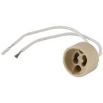 Conector de cable del adaptador de la base del zócalo del soporte de la lámpara de cerámica GU10, longitud del cable: 12 cm