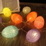 3,5 m 110V 20 LED hilo de algodón Color huevo lámpara cadena Pascua fiesta hogar luz decorativa, 3.5m 110V