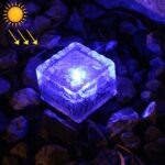 Lámpara de decoración de jardín con luz LED enterrada para exteriores de vidrio templado con energía Solar resistente al agua IP68 con panel Solar de 0,2 W