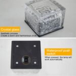 Lámpara de decoración de jardín con luz LED enterrada para exteriores de vidrio templado con energía Solar resistente al agua IP68 con panel Solar de 0,2 W - Imagen 3