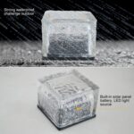Lámpara de decoración de jardín con luz LED enterrada para exteriores de vidrio templado con energía Solar resistente al agua IP68 con panel Solar de 0,2 W - Imagen 4