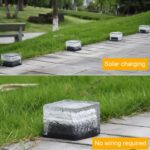Lámpara de decoración de jardín con luz LED enterrada para exteriores de vidrio templado con energía Solar resistente al agua IP68 con panel Solar de 0,2 W - Imagen 5