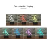 Play Football Black Base Creative 3D LED Luz decorativa nocturna, recargable con botón táctil - Imagen 3