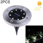SMD 5050 bajo tierra lámpara camino al aire libre camino jardín cubierta luz LED, 8 LEDs White Light