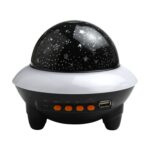 Platillo volador LED, luz de cielo estrellado, Bluetooth, música, proyección de estrellas, luz nocturna con Control remoto, Black - Imagen 2