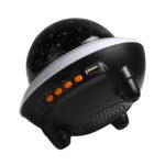 Platillo volador LED, luz de cielo estrellado, Bluetooth, música, proyección de estrellas, luz nocturna con Control remoto, Black - Imagen 3