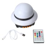 Platillo volador LED, luz de cielo estrellado, Bluetooth, música, proyección de estrellas, luz nocturna con Control remoto, Black - Imagen 4