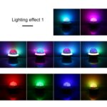 Platillo volador LED, luz de cielo estrellado, Bluetooth, música, proyección de estrellas, luz nocturna con Control remoto, White - Imagen 7