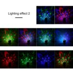 Platillo volador LED, luz de cielo estrellado, Bluetooth, música, proyección de estrellas, luz nocturna con Control remoto, White - Imagen 8