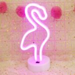 Lámpara decorativa de hadas cálida luz nocturna para Navidad, boda, fiesta, dormitorio, Flamingo