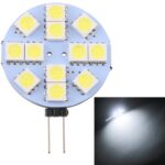 G4 12 LED SMD 5050 144LM 2800-3200K Bombilla de lámpara con base de clavija de luz de ahorro de energía con atenuación continua, DC 12V, G4 12LEDs SMD 5050  144LM