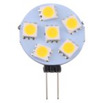 G4 6 LED SMD 5050 72LM 2800-3200K Bombilla de lámpara con base de clavija de luz de ahorro de energía con atenuación continua, DC 12V, G4 6 LEDs SMD 5050 72LM - Imagen 2