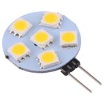 G4 6 LED SMD 5050 72LM 2800-3200K Bombilla de lámpara con base de clavija de luz de ahorro de energía con atenuación continua, DC 12V, G4 6 LEDs SMD 5050 72LM - Imagen 3