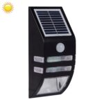 Aplique de pared para exterior de 80 LM 6000-6500K con panel solar de 5V 0,5W, 0.2W White Light